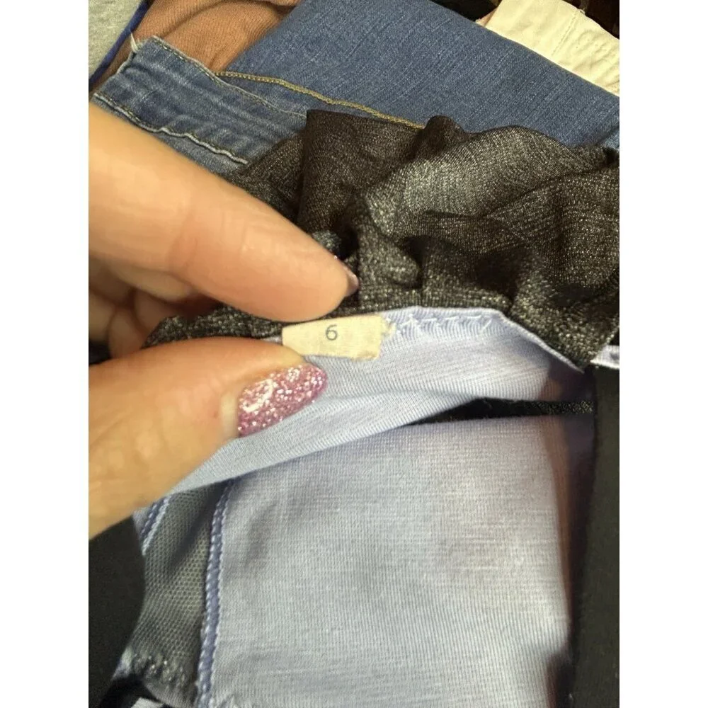 Lululemon Run Back On Track Tank Built in‎ Bra Blue Heathered Gray Drawstring 6